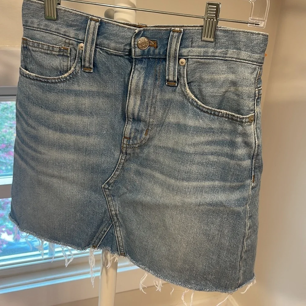 Madewell Denim A-Line Mini Skirt Size 24